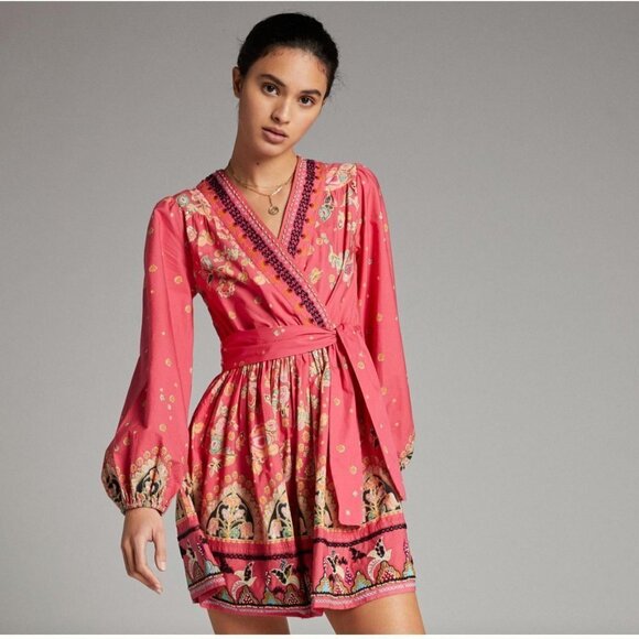 Anthropologie Raquel Embroidered Mini Dress  XS - NWT - Picture 1 of 13